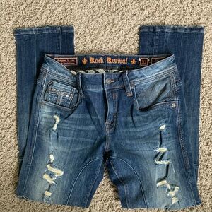 Rock Revival Phlox slim straight size 33 denim blue jeans